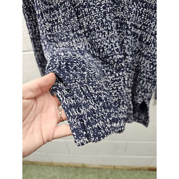 Gap Women's Turtleneck Chunky Marled Sweater Tunic Small Blue - Picture 7 of 8